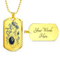 Virgo Constellation Horoscope Zodiac Dog Tag Stainless Steel or 18k Gold 24" Chain - Express Your Love Gifts