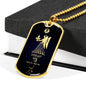 Virgo Constellation Horoscope Zodiac Necklace 18k Gold Stainless Steel Dog Tag 24"-Express Your Love Gifts