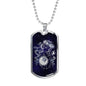 Virgo Necklace Constellation Night Sky Stainless Steel or 18k Gold Dog Tag 24" - Express Your Love Gifts