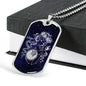 Virgo Necklace Constellation Night Sky Stainless Steel or 18k Gold Dog Tag 24" - Express Your Love Gifts