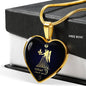 Virgo Sign Zodiac Necklace 18k Gold Heart Stainless Steel 18-22"-Express Your Love Gifts