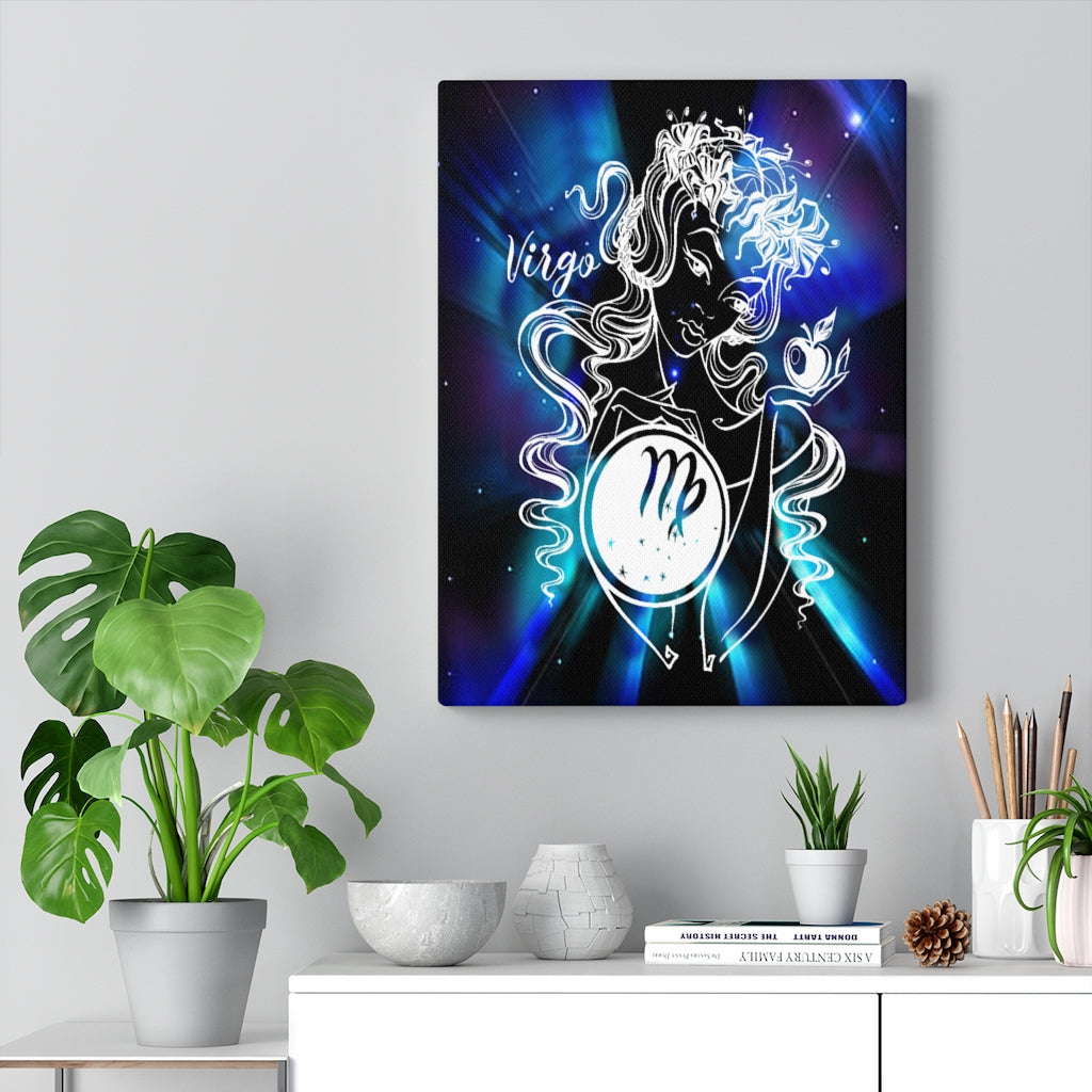 Virgo Zodiac Horoscope Sign Constellation Canvas Print Astrology Home Decor Ready to Hang Artwork - Express Your Love Gifts