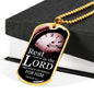 Wait And Rest In God's Presence Bible Verse Gift Psalm Necklace Stainless Steel or 18k Gold Dog Tag 24" Chain-Express Your Love Gifts