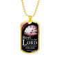 Wait And Rest In God's Presence Bible Verse Gift Psalm Necklace Stainless Steel or 18k Gold Dog Tag 24" Chain-Express Your Love Gifts