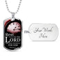 Wait And Rest In God's Presence Bible Verse Gift Psalm Necklace Stainless Steel or 18k Gold Dog Tag 24" Chain-Express Your Love Gifts