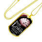 Wait And Rest In God's Presence Bible Verse Gift Psalm Necklace Stainless Steel or 18k Gold Dog Tag 24" Chain-Express Your Love Gifts