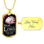 Wait And Rest In God's Presence Bible Verse Gift Psalm Necklace Stainless Steel or 18k Gold Dog Tag 24" Chain-Express Your Love Gifts