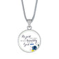 Walk Humbly Bible Verse Micah Circle Necklace Stainless Steel or 18k Gold 18-22"-Express Your Love Gifts