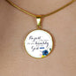 Walk Humbly Bible Verse Micah Circle Necklace Stainless Steel or 18k Gold 18-22"-Express Your Love Gifts
