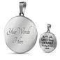 Walk Humbly With God Circle Necklace Stainless Steel or 18k Gold 18-22"-Express Your Love Gifts