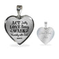 Walk Humbly With God Necklace Stainless Steel or 18k Gold Heart Pendant 18-22"-Express Your Love Gifts
