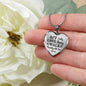 Walk Humbly With God Necklace Stainless Steel or 18k Gold Heart Pendant 18-22"-Express Your Love Gifts
