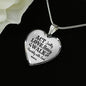 Walk Humbly With God Necklace Stainless Steel or 18k Gold Heart Pendant 18-22"-Express Your Love Gifts
