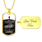 Walk In God's Will Inspirational Stainless Steel or 18k Gold Dog Tag 24" Chain-Express Your Love Gifts