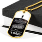 Walk In God's Will Inspirational Stainless Steel or 18k Gold Dog Tag 24" Chain-Express Your Love Gifts