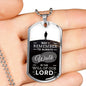 Walk In God's Will Inspirational Stainless Steel or 18k Gold Dog Tag 24" Chain-Express Your Love Gifts