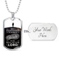 Walk In God's Will Inspirational Stainless Steel or 18k Gold Dog Tag 24" Chain-Express Your Love Gifts