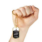 Walk In God's Will Inspirational Stainless Steel or 18k Gold Dog Tag 24" Chain-Express Your Love Gifts