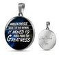 Weakness Doesn’T Live Here Anymorecirclependant Necklace Stainless Steel or 18k Gold 18-22"-Express Your Love Gifts