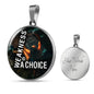 Weakness Is A Choice Circle Necklace Stainless Steel or 18k Gold 18-22"-Express Your Love Gifts