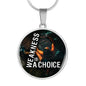 Weakness Is A Choice Circle Necklace Stainless Steel or 18k Gold 18-22"-Express Your Love Gifts
