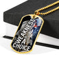 Weakness Is A Choice Necklace Stainless Steel or 18k Gold Dog Tag 24" Chain-Express Your Love Gifts