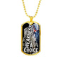 Weakness Is A Choice Necklace Stainless Steel or 18k Gold Dog Tag 24" Chain-Express Your Love Gifts