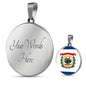 West Virginia State Flag Necklace Stainless Steel or 18k Gold Circle Pendant 18-22" - Express Your Love Gifts