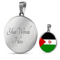 Western Sahara Flag Necklace Western Sahara Flag Stainless Steel or 18k Gold 18-22" - Express Your Love Gifts