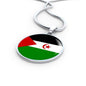 Western Sahara Flag Necklace Western Sahara Flag Stainless Steel or 18k Gold 18-22" - Express Your Love Gifts
