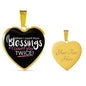 When I Count My Blessings Heart Pendant Necklace-Express Your Love Gifts