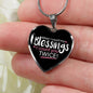 When I Count My Blessings Heart Pendant Necklace-Express Your Love Gifts