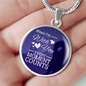 When I'm With You Circle Necklace Stainless Steel or 18k Gold 18-22"-Express Your Love Gifts