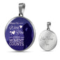 When I'm With You Circle Necklace Stainless Steel or 18k Gold 18-22"-Express Your Love Gifts