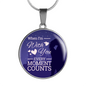 When I'm With You Circle Necklace Stainless Steel or 18k Gold 18-22"-Express Your Love Gifts