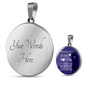 When I'm With You Circle Necklace Stainless Steel or 18k Gold 18-22"-Express Your Love Gifts