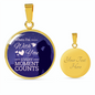 When I'm With You Circle Necklace Stainless Steel or 18k Gold 18-22"-Express Your Love Gifts