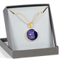 When I'm With You Circle Necklace Stainless Steel or 18k Gold 18-22"-Express Your Love Gifts