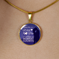 When I'm With You Circle Necklace Stainless Steel or 18k Gold 18-22"-Express Your Love Gifts