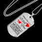 When I'm With You Necklace Stainless Steel or 18k Gold Dog Tag 24" Chain-Express Your Love Gifts
