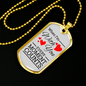 When I'm With You Necklace Stainless Steel or 18k Gold Dog Tag 24" Chain-Express Your Love Gifts