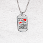 When I'm With You Necklace Stainless Steel or 18k Gold Dog Tag 24" Chain-Express Your Love Gifts