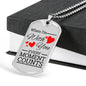 When I'm With You Necklace Stainless Steel or 18k Gold Dog Tag 24" Chain-Express Your Love Gifts