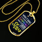 When It Rains Necklace Stainless Steel or 18k Gold Dog Tag 24" Chain-Express Your Love Gifts