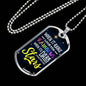 When It Rains Necklace Stainless Steel or 18k Gold Dog Tag 24" Chain-Express Your Love Gifts