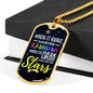 When It Rains Necklace Stainless Steel or 18k Gold Dog Tag 24" Chain-Express Your Love Gifts
