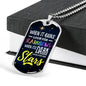 When It Rains Necklace Stainless Steel or 18k Gold Dog Tag 24" Chain-Express Your Love Gifts