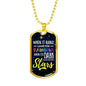 When It Rains Necklace Stainless Steel or 18k Gold Dog Tag 24" Chain-Express Your Love Gifts