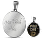 Who D@!? New orleans Fan Circle Necklace Stainless Steel or 18k Gold 18-22"-Express Your Love Gifts