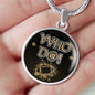 Who D@!? New orleans Fan Circle Necklace Stainless Steel or 18k Gold 18-22"-Express Your Love Gifts